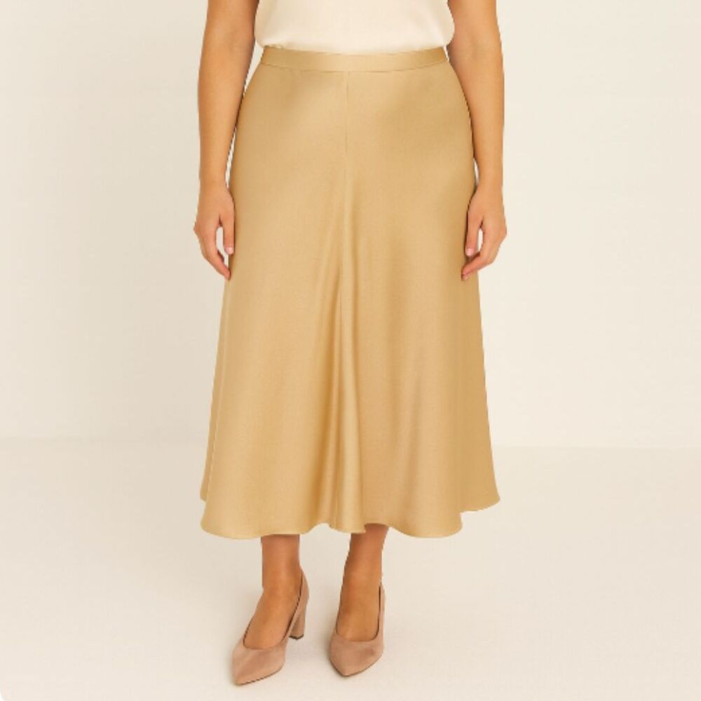 Clips Champange Color Slip Skirt from Italy New